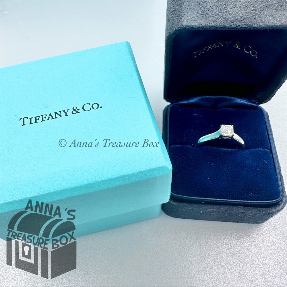Tiffany & Co. Lucida Platinum 0.37ct Diamond Engagement Ring Size 5 (boxset) - Picture 6 of 8
